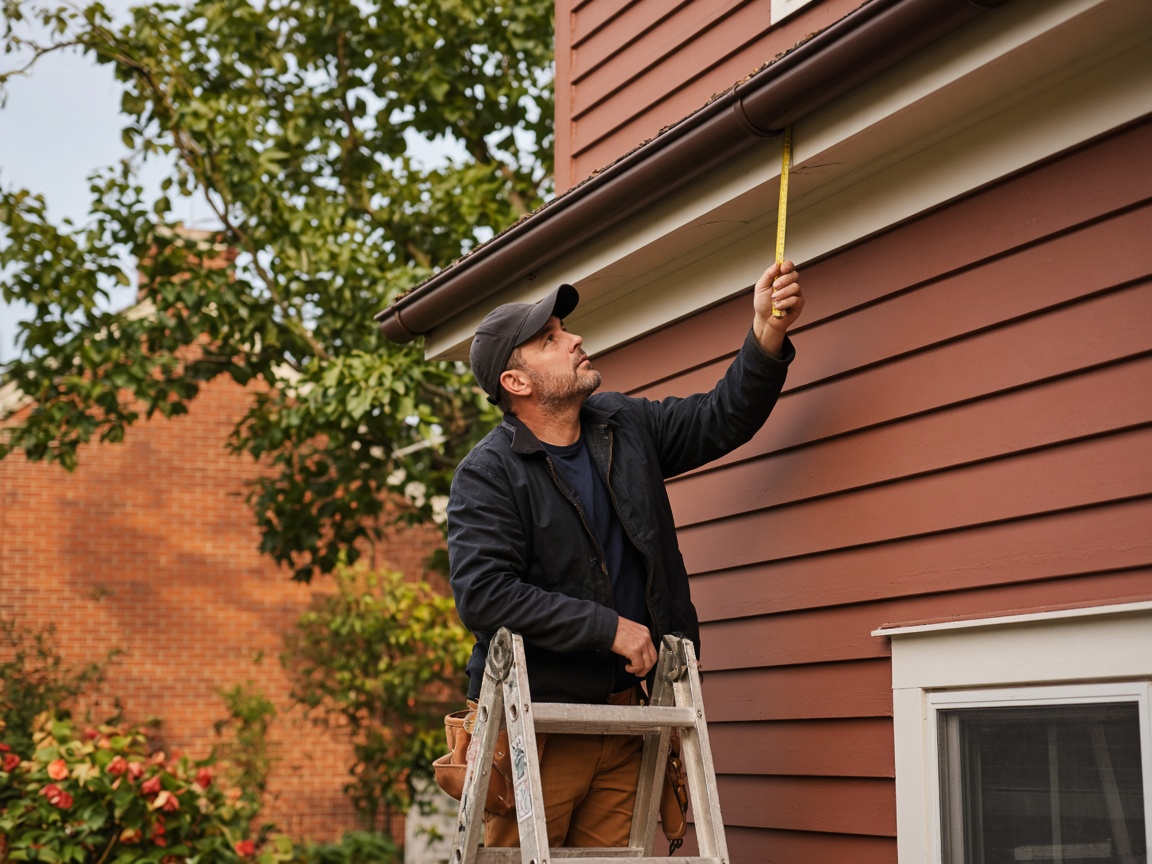 Measuring fascia before a hang
