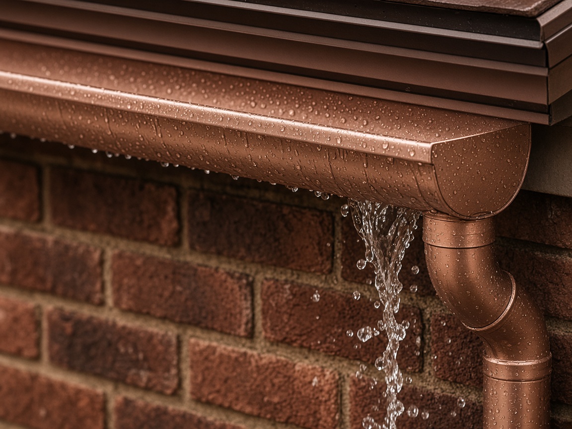 New downspout elbow and hangers